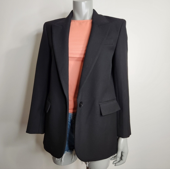 SOLD 🌟Aritzia Wilfred Black Generation Softly Structured Relaxed Blazer Size XS - Picture 3 of 16
